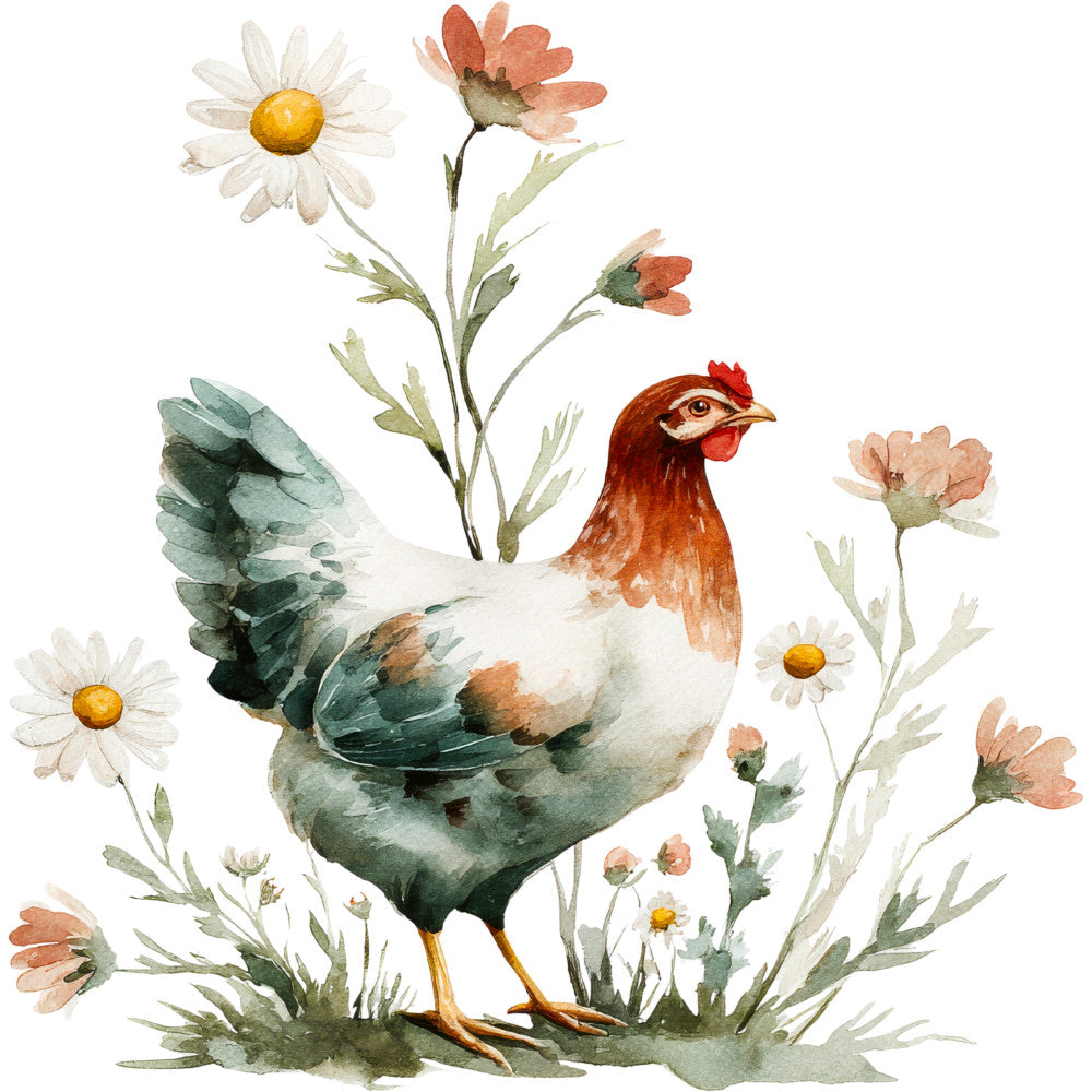 Farmhouse Chicken Decor Fabric Panel 46 QuiltingFabricPanels