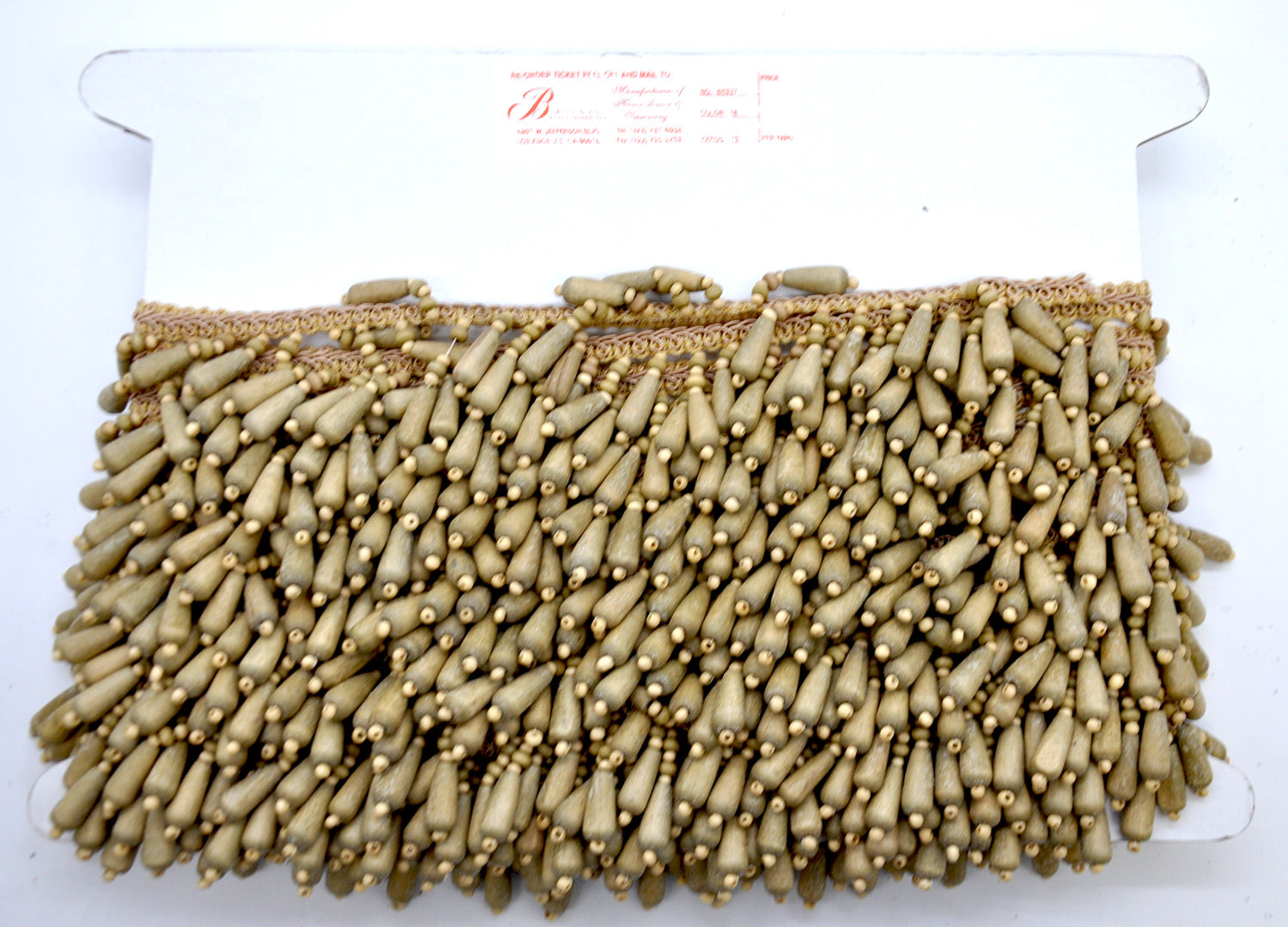 Fascination Collection - 2" width WOODEN FRINGE (10 Yard Roll) - BB-937-16 Sable