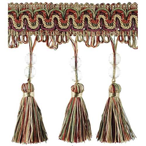 Fascination Collection - 4 1/2" width BEADED TASSEL FRINGE (25 YDS)-BF-1458-82/17