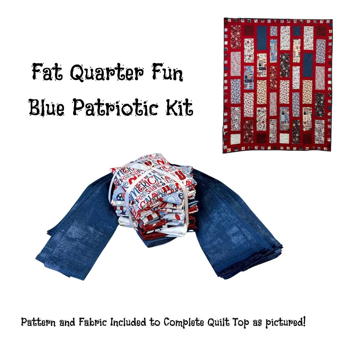 Fat Quarter Fun Patriotic Blue Kit Linda's Electric Quilters