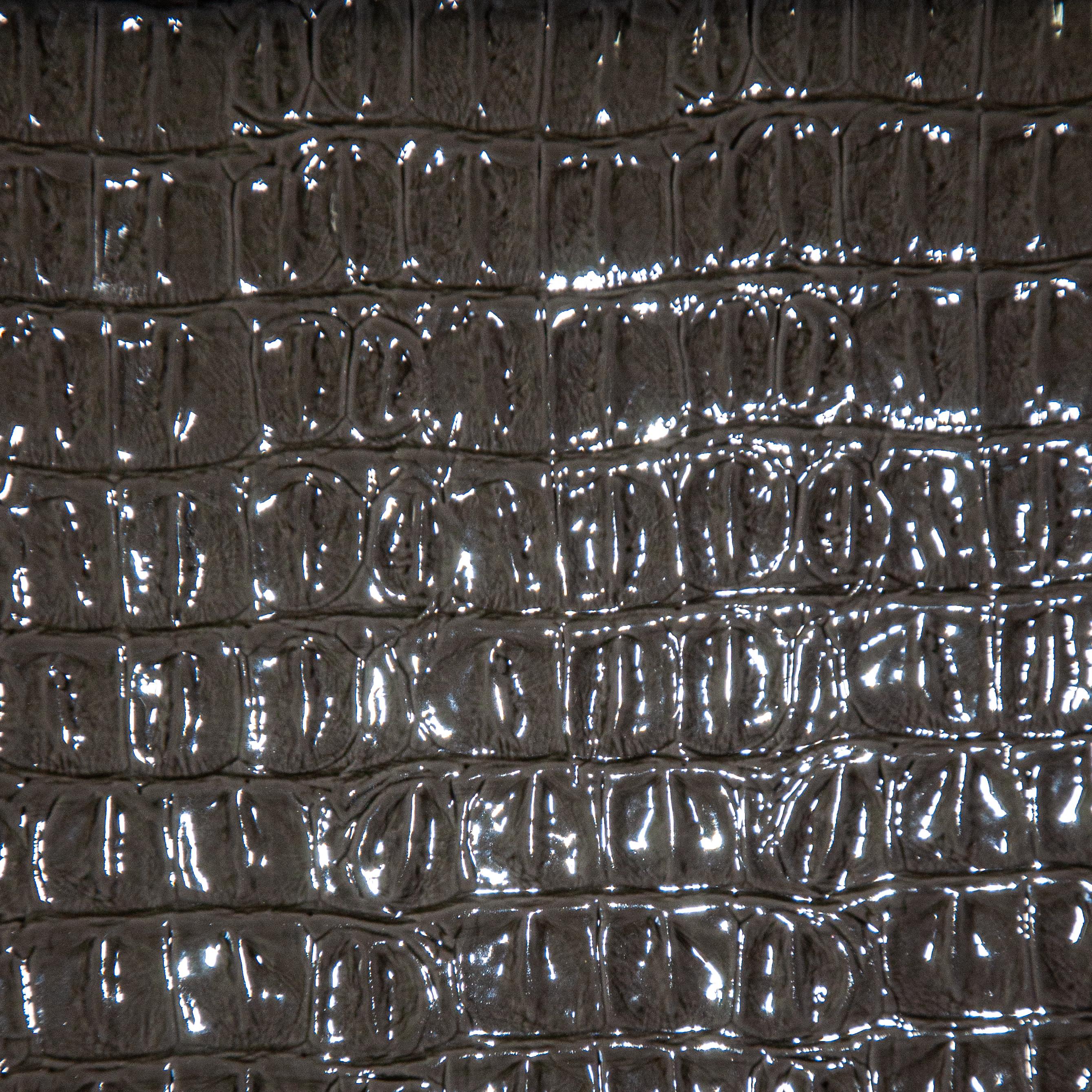 Faux Crocodile Vinyl Fabric, 17 in. X 36 in.  Embossed Vegan Leather for DIY Crafts, Home Decor