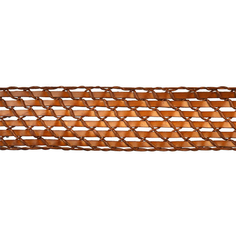 Faux Leather Woven Braid - 2 1/4" Width (15 Yard Roll) - BR-7185-38 Toffee