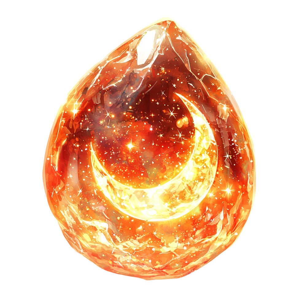 Fire Moon Crystals Fabric Panel 35 QuiltingFabricPanels