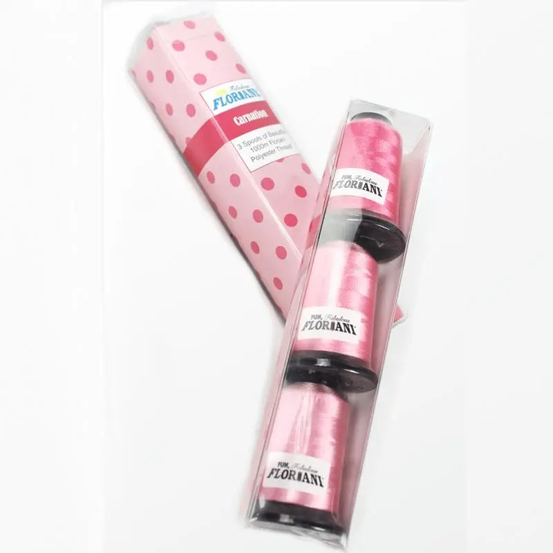 Floriani Thread 3 SPOOL SET - CARNATION PINK - Linda's Electric