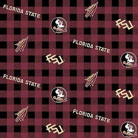 Florida State Seminoles - Buffalo Plaid 44"/45" Fabric per yard The Fabric Company