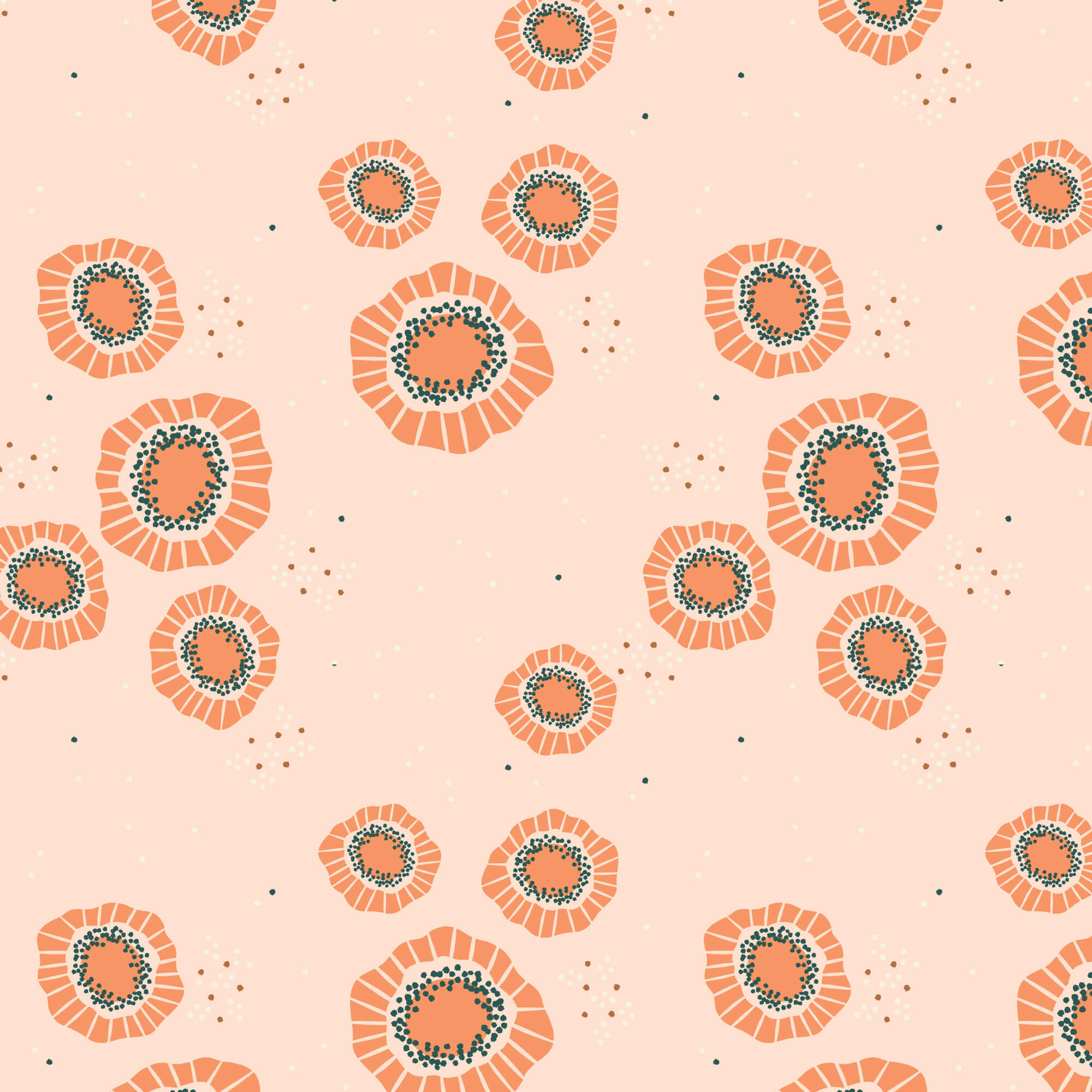 Florissima - Sparkle Blooms - Pink 44" / 45" Fabric Per Yard