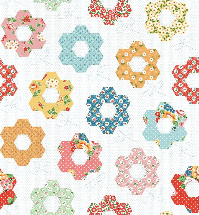 Flower Market - Grandmother's Garden Quilt Panel The Fabric Company