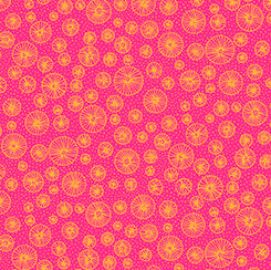 Flowerful - Linear Circles - Pink 44" / 45" Fabric Per Yard