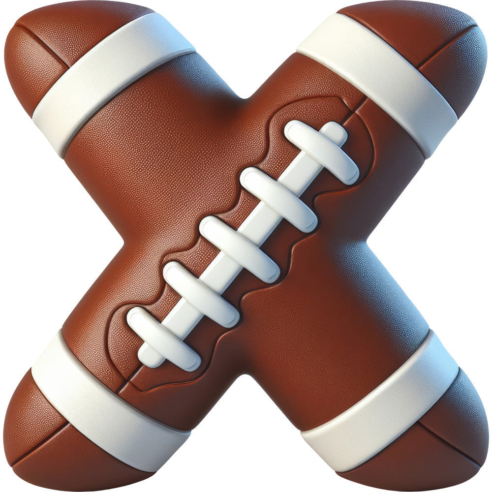 Football Alphabet Fabric Panel 32 QuiltingFabricPanels