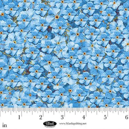 Forget Me Not Blue Cotton 44"/45" Fabric Per Yard Blank Quilting Inc