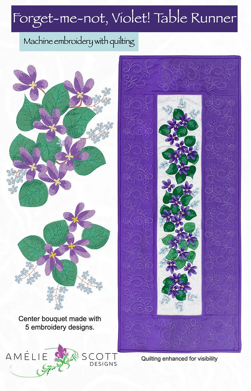 Forget Me Not, Violet! Table Runner