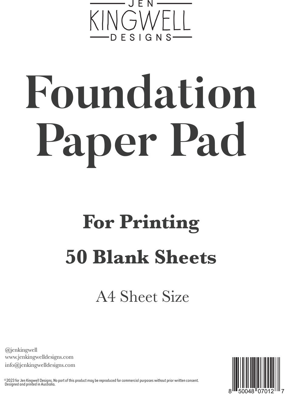 Foundation Papers - Blank A4 Letter Page Size