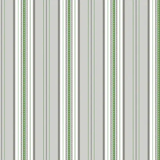 French Romance - Simone Stripe - Green/Gray 44" / 45" Fabric Per Yard The Fabric Company