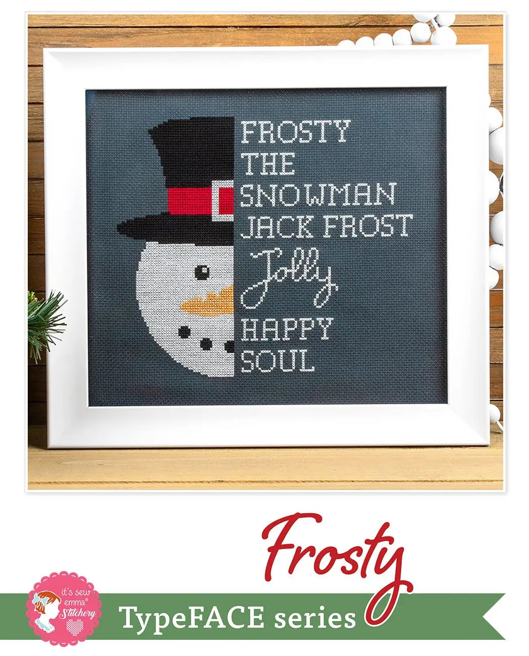 Frosty TypeFACE Cross Stitch Pattern Checker Distributor