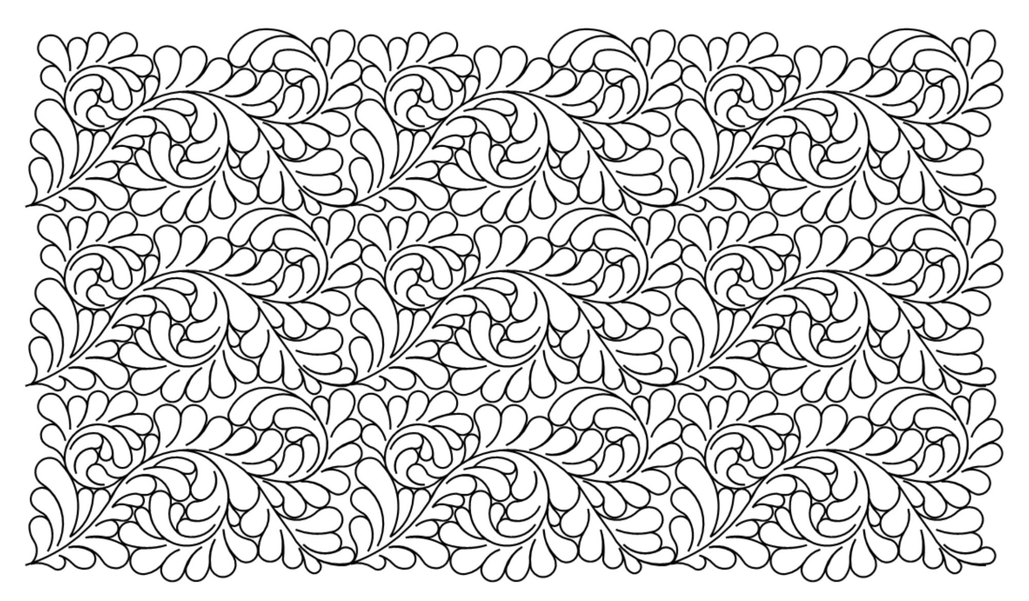 Full Feathers Digital E2E Wildflower Quilting Pantograph