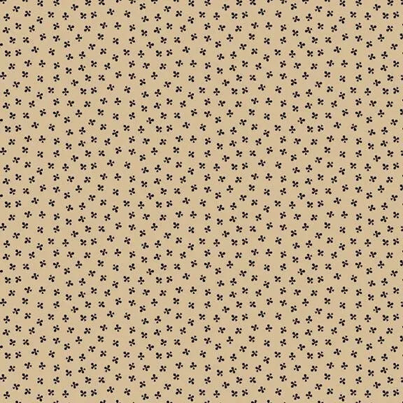 Full House - Clubs - Tan 44" / 45" Fabric Per Yard The Fabric Company