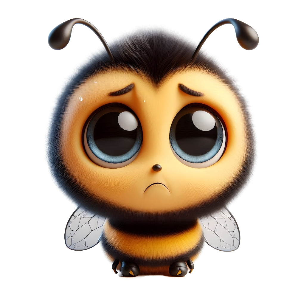 Funny Cartoon Bees Fabric Panel 18