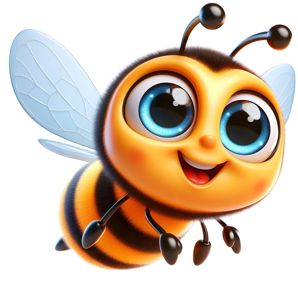 Funny Cartoon Bees Fabric Panel 25