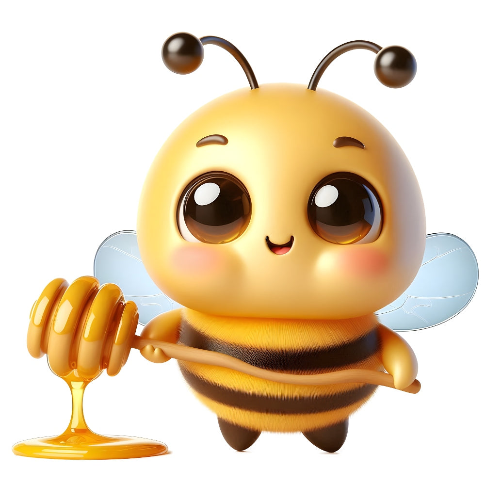 Funny Cartoon Bees Fabric Panel 6