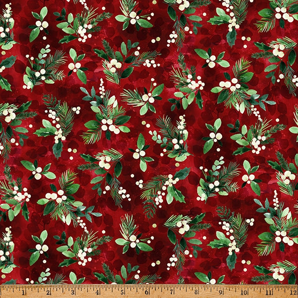 Furever Cheerful Red Crimson Cotton 43"/44" Fabric Per Yard