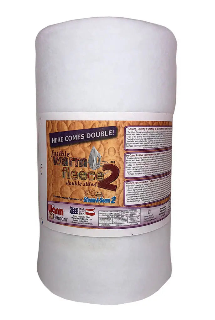 Fusible Warm Fleece 2 45" x 20 YD Batting - Iron-On Fleece Batting for Quilting Warm Company