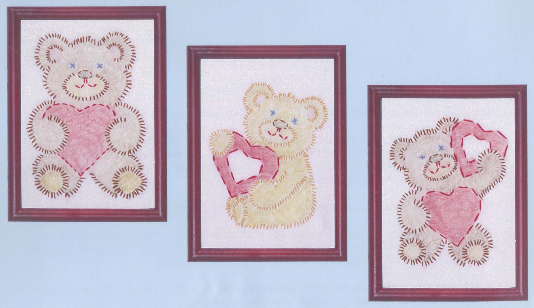 Fuzzy Bears Beginner Embroidery Kits