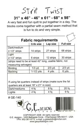 Strip Twist Pattern 140