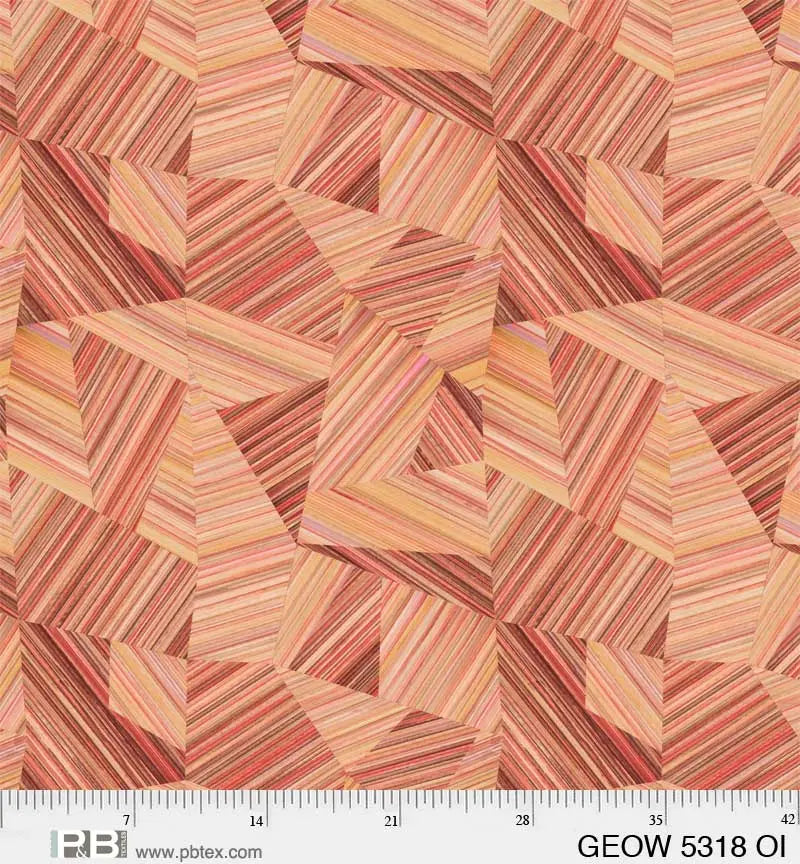 Orange Geode Cotton Wideback Fabric per yard P&B Textiles