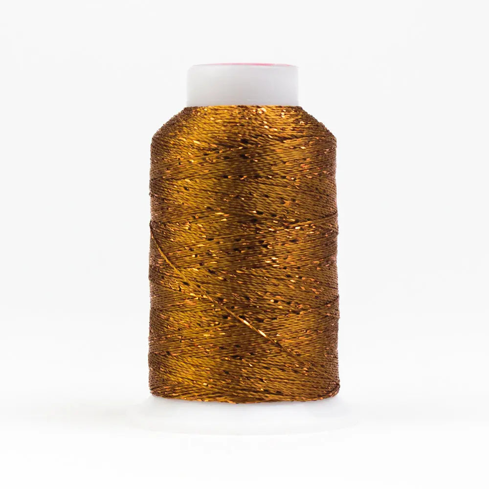 GM328 - GlaMore™ 12wt Rayon and Metallic Golden Brown Thread WonderFil USA