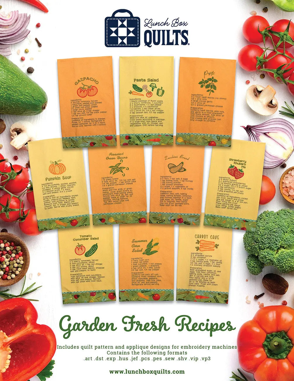 Garden Fresh Embroidery Recipe Collection - Linda's Electric Quilters