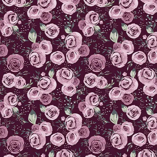 Garden Roses Quilting Cuddle Woodrose Fabric per yard Shannon Fabrics