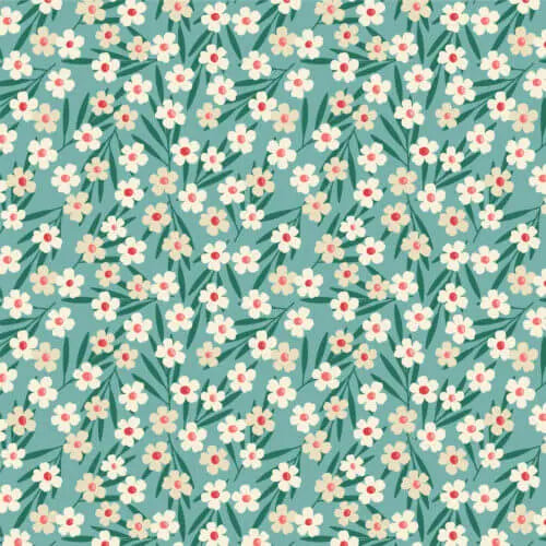 Garden Walks - Ditsy Blossoms 44" / 45" Fabric Per Yard The Fabric Company
