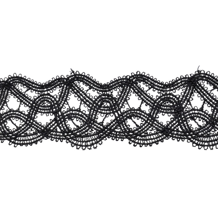Geometric Scalloped Venise Lace Trim, 1 1/2-inch X 5 Yards – Decorative Loop Lace Edging for Bridal and Sewing