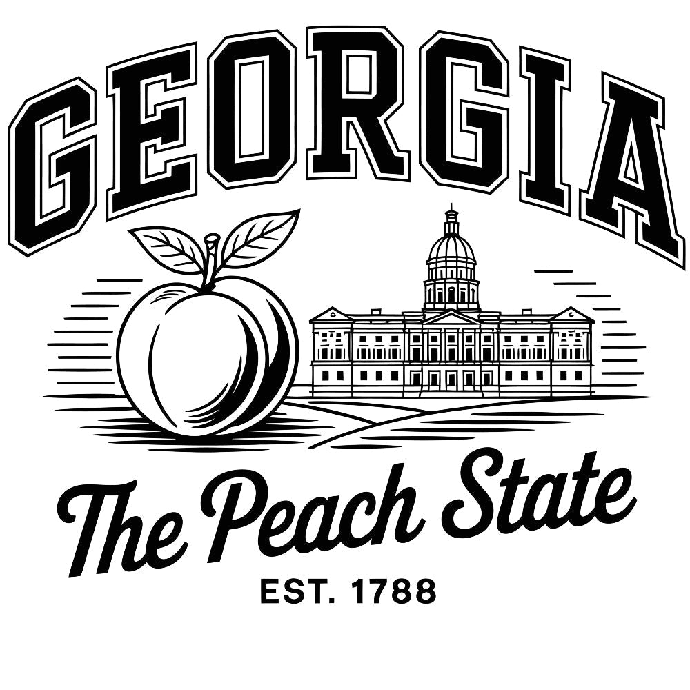 Georgia Black and White Fabric Panel