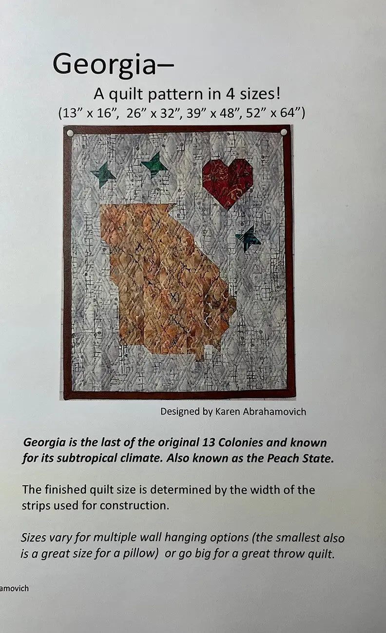 Georgia Quilt Pattern - Linda's Electric Quilters