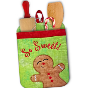 Gingerbread Pot Holders In the Hoop Machine Embroidery Designs