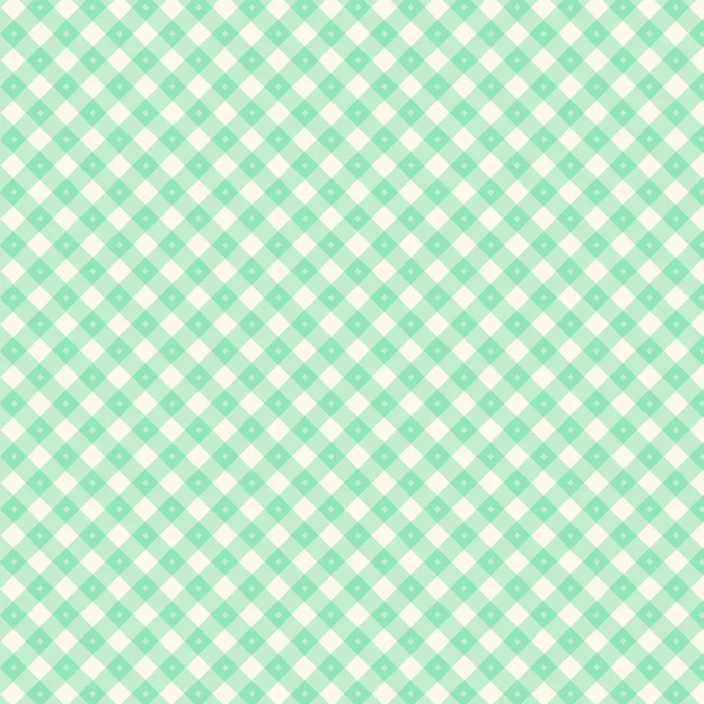 Gingham Picnic - Cool Pool Mint 44" / 45" Fabric Per Yard The Fabric Company