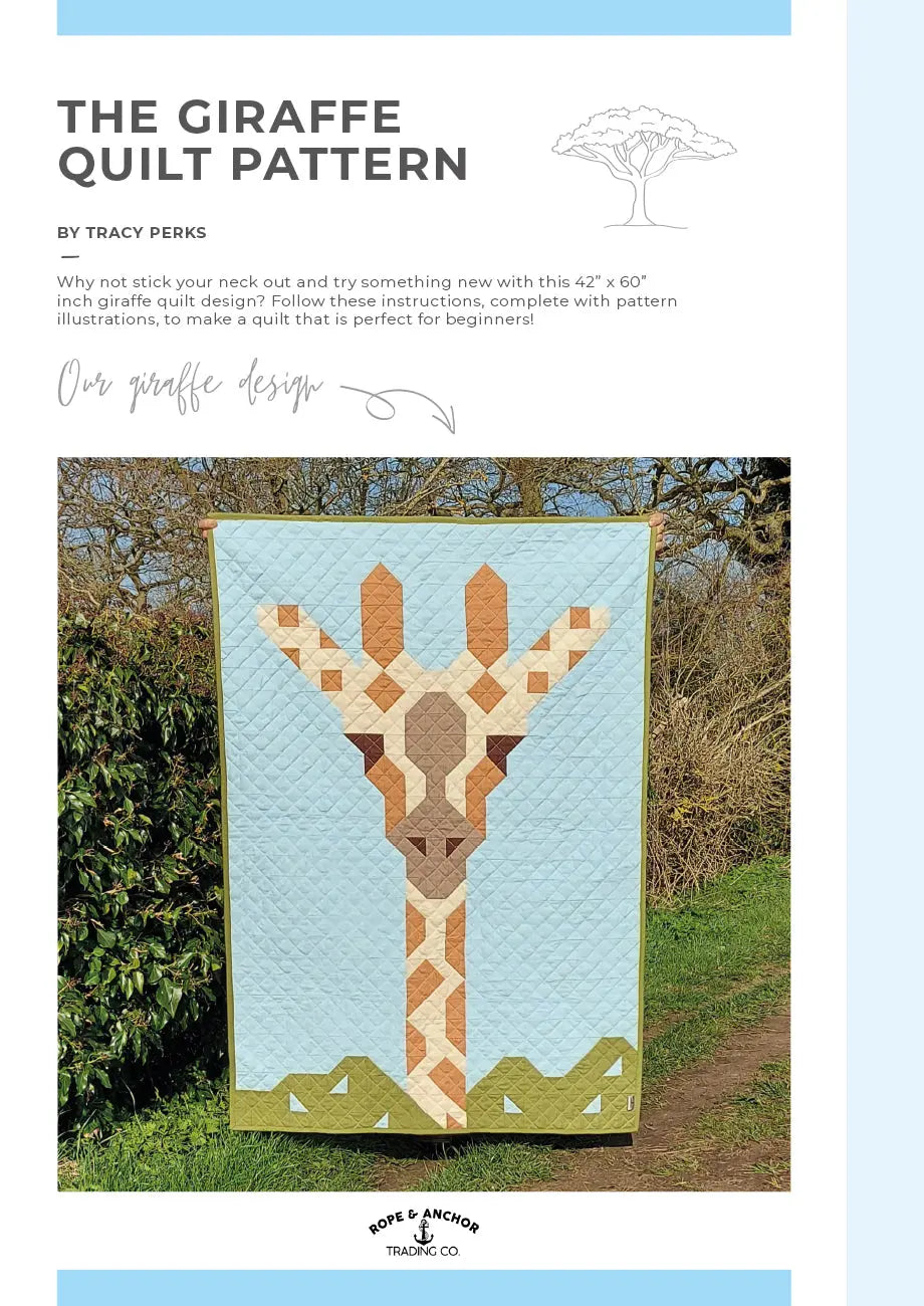 Giraffe Quilt Pattern Rope & Anchor Trading Co.