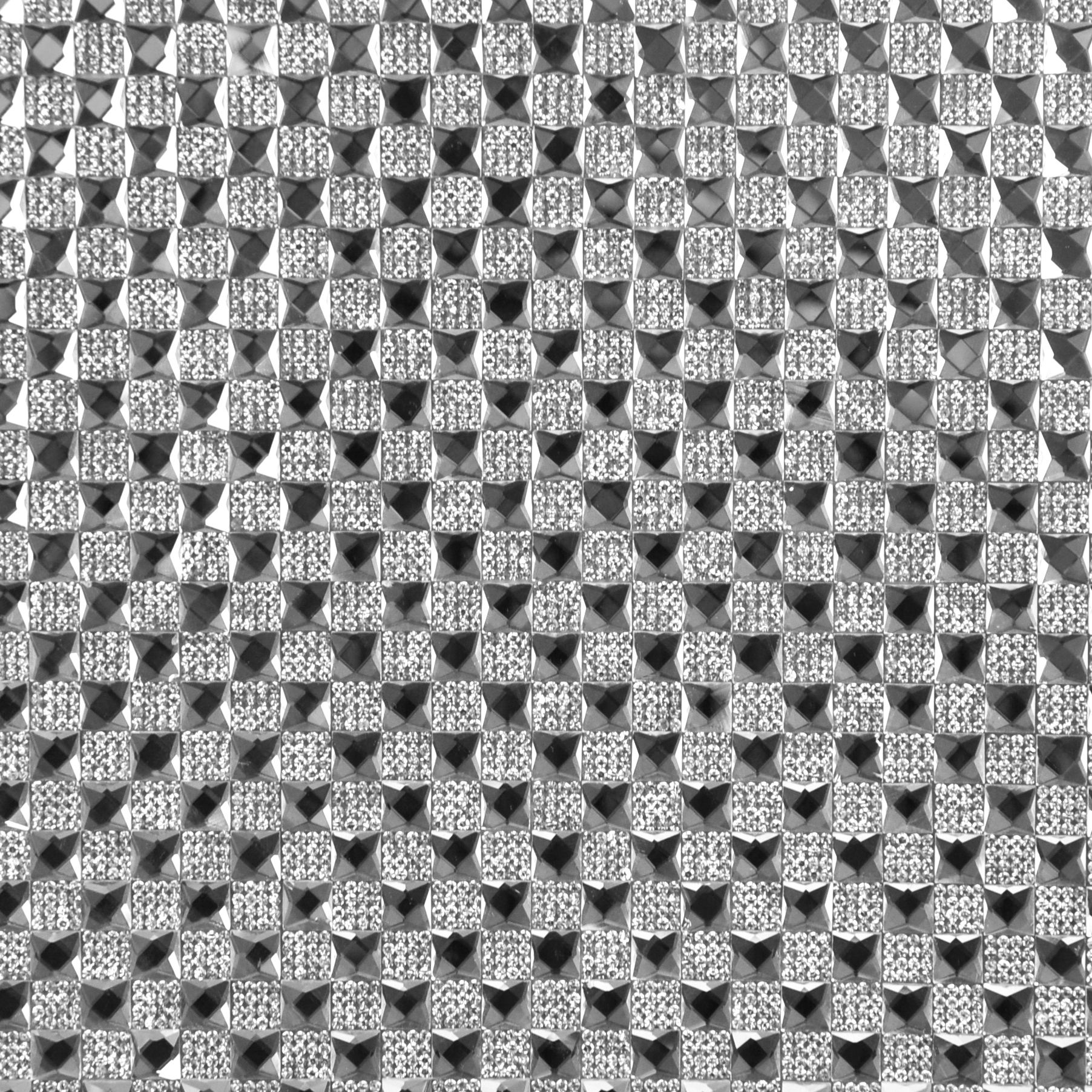 Glass and Rhinestone Sheet - 15 3/4" x 9 1/2" - BRST-13-49 Metal Grey