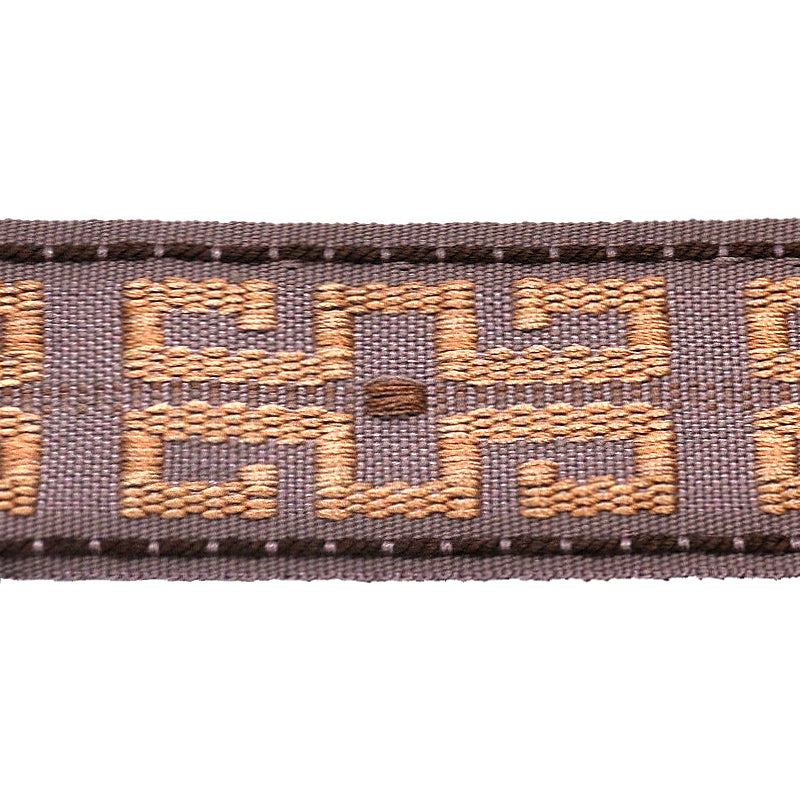 Godiva Collection - 1 1/2" width KEY PATTERN BRAID (25 Yard Roll) - BR-7096-21/38 Lilac and Toffee