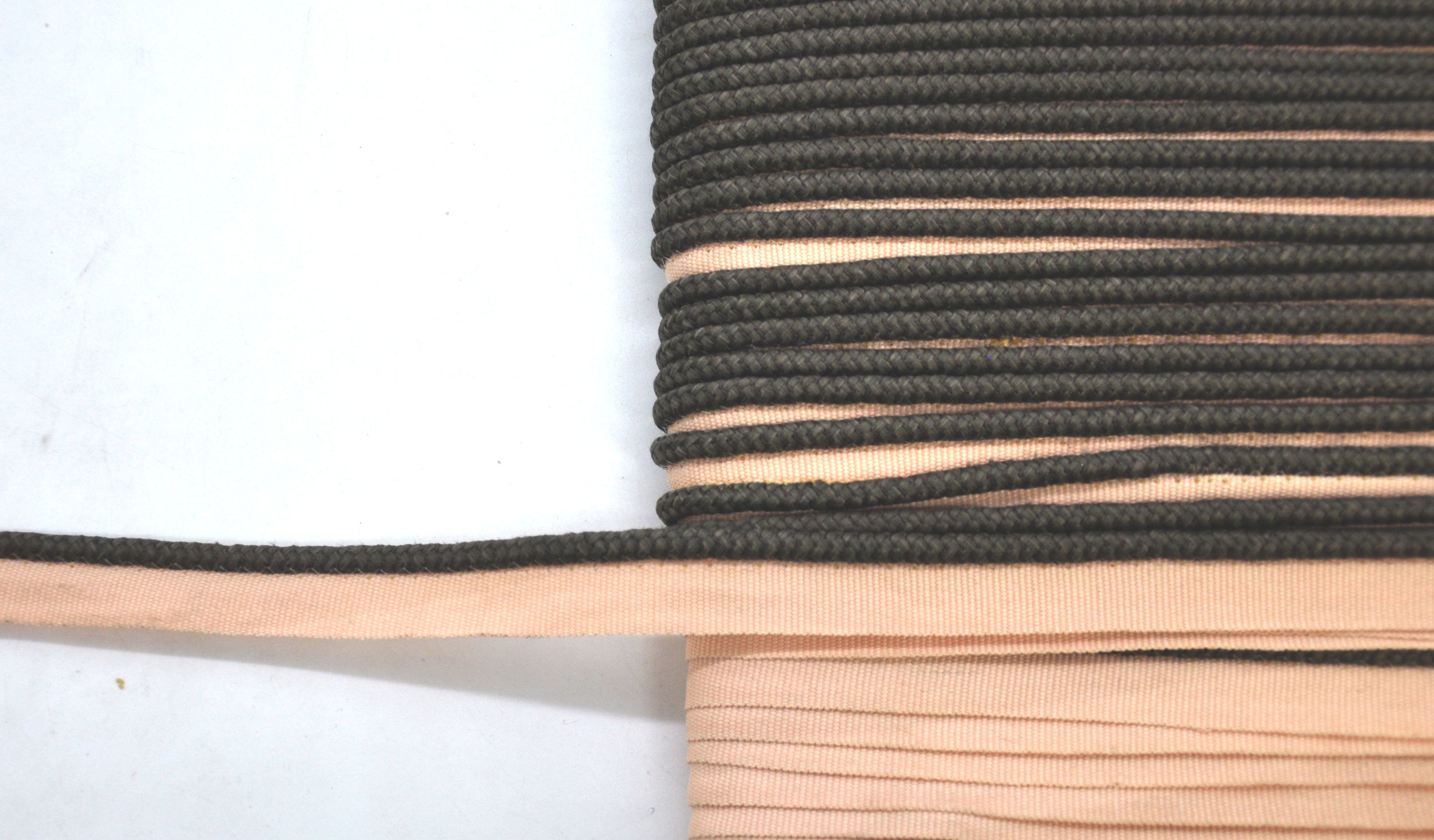 Godiva Collection - 1/4" Width PIPING CORD with LIP (50 Yard Roll) - BC-10099-28/66 Beige and Chocolate