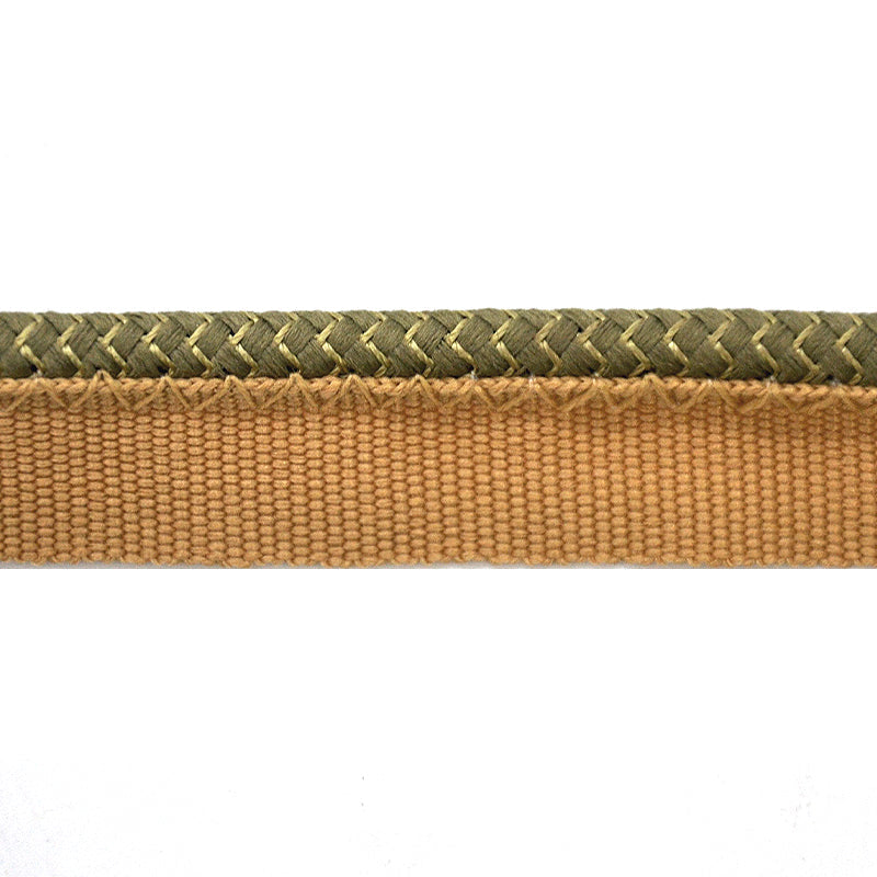 Godiva Collection - 1/4" Width PIPING CORD with LIP (50 Yard Roll) - BC-10099-63/61 Moss Green and Mocha