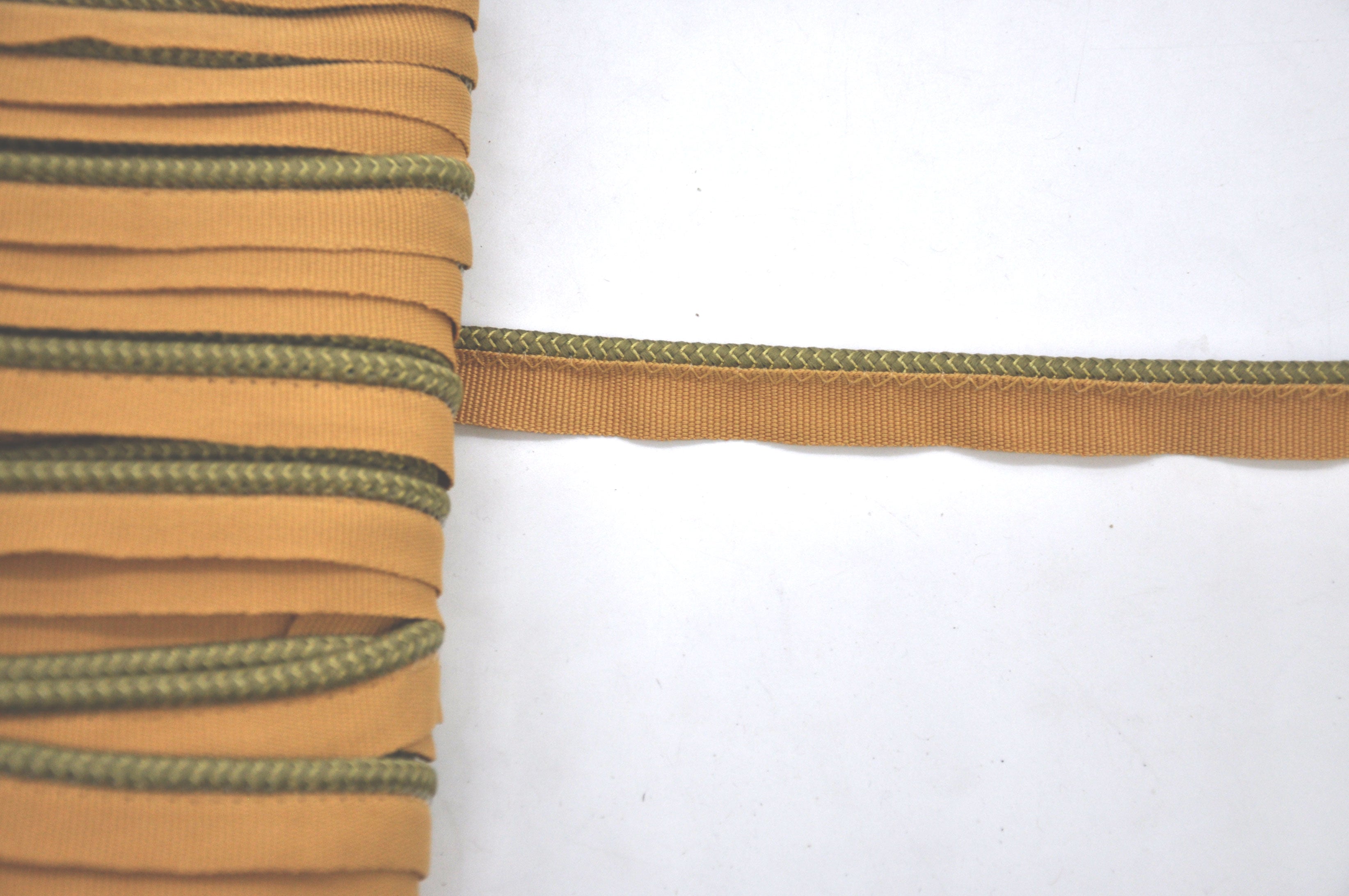 Godiva Collection - 1/4" Width PIPING CORD with LIP (50 Yard Roll) - BC-10099-63/61 Moss Green and Mocha