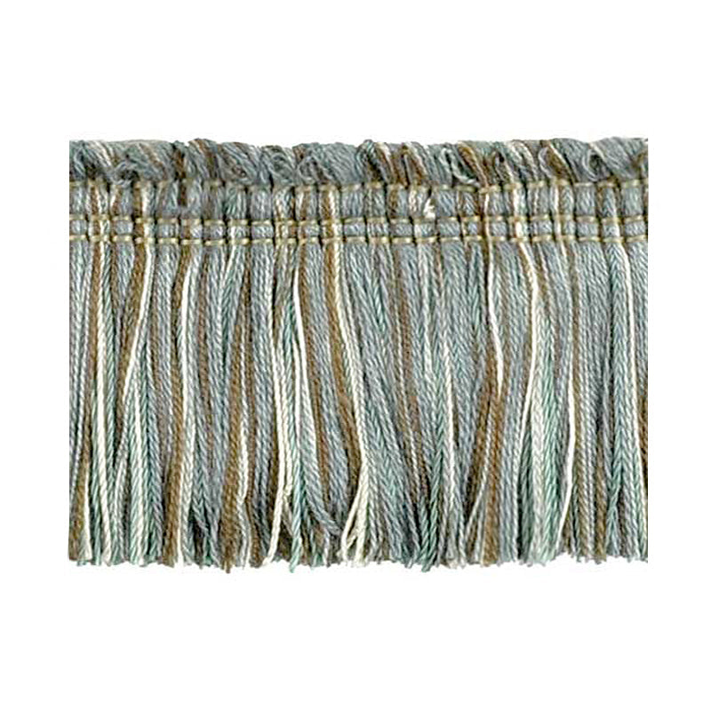 Godiva Collection - 2" Width BRUSH FRINGE (25 Yard Roll) - BF-4097-33/28 Turquoise and Beige
