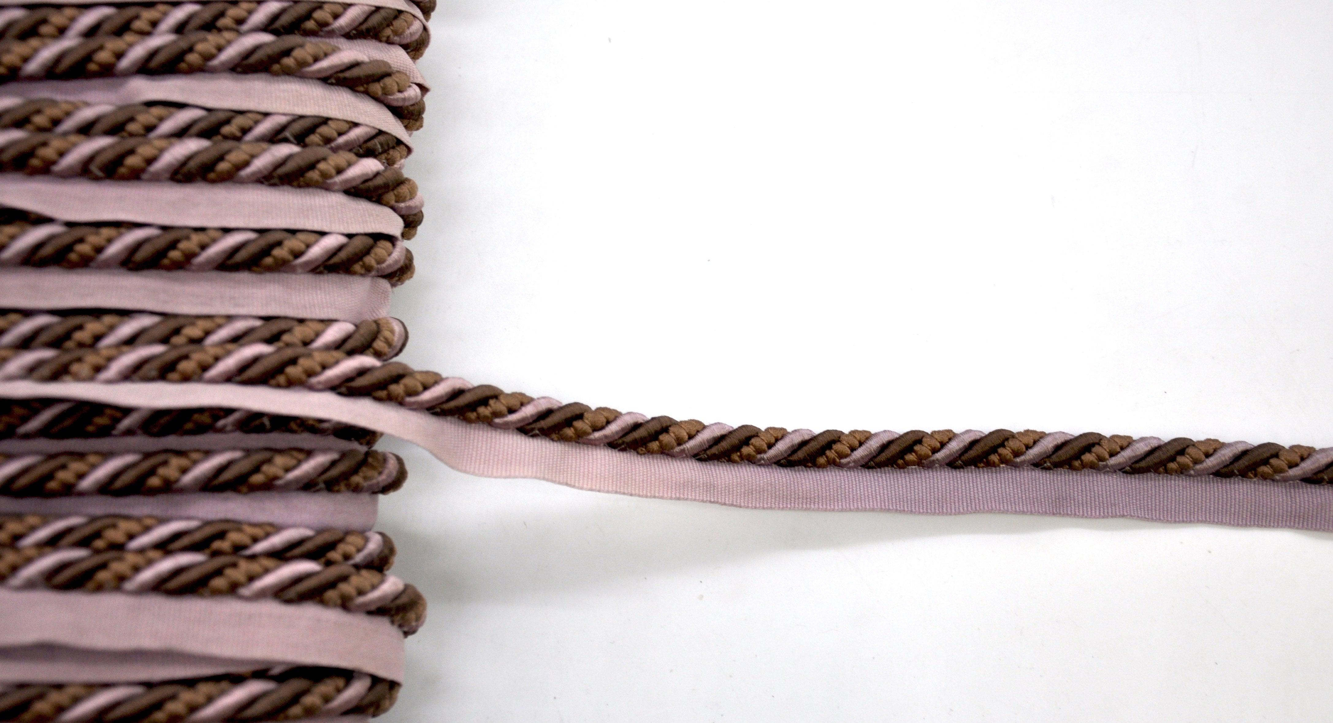 Godiva Collection - 3/8" Width CORD with LIP (50 Yard Roll) - BC-10097-21/38 Lilac and Toffee