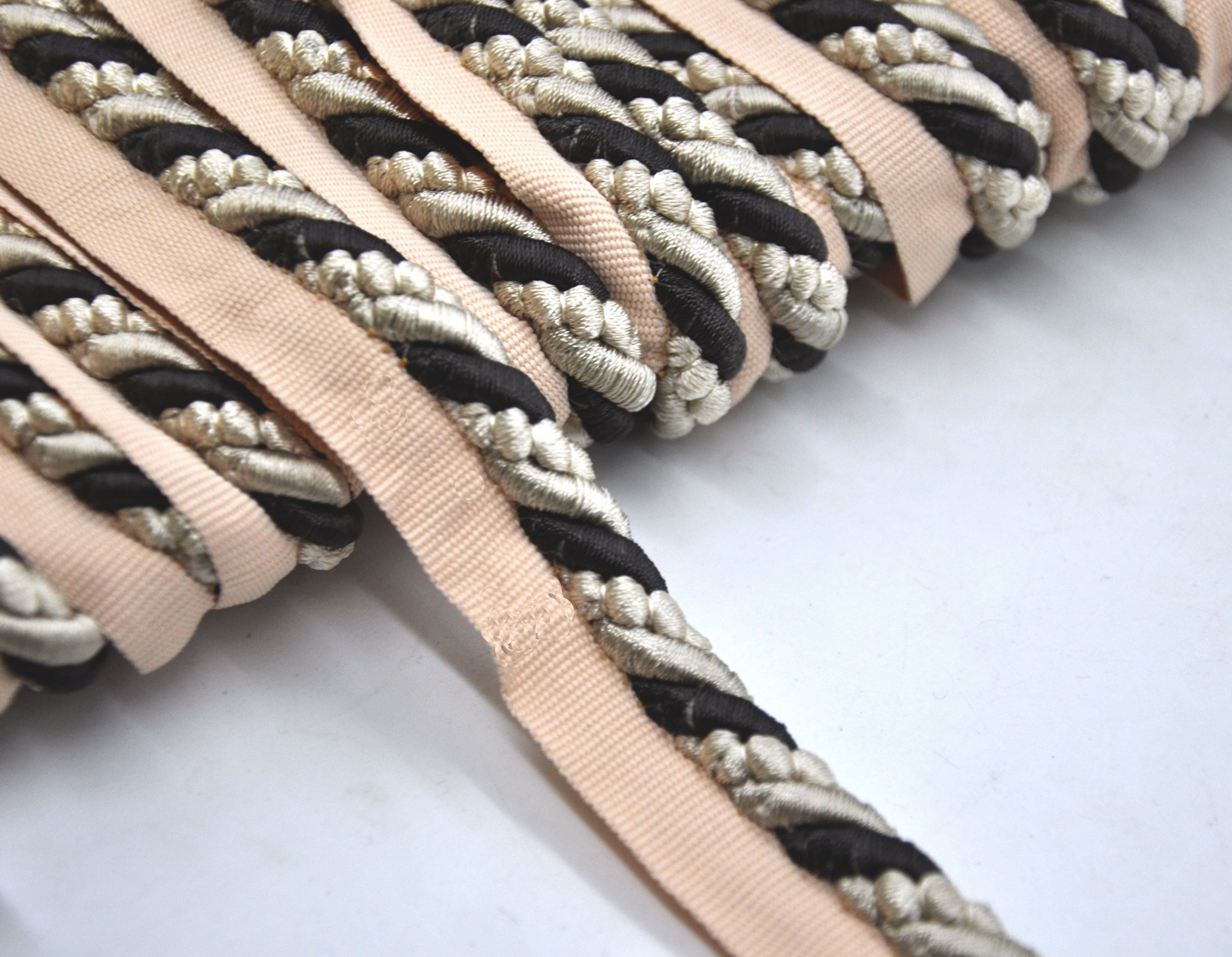 Godiva Collection - 3/8" Width CORD with LIP (50 Yard Roll) - BC-10097-28/66 Beige and Chocolate