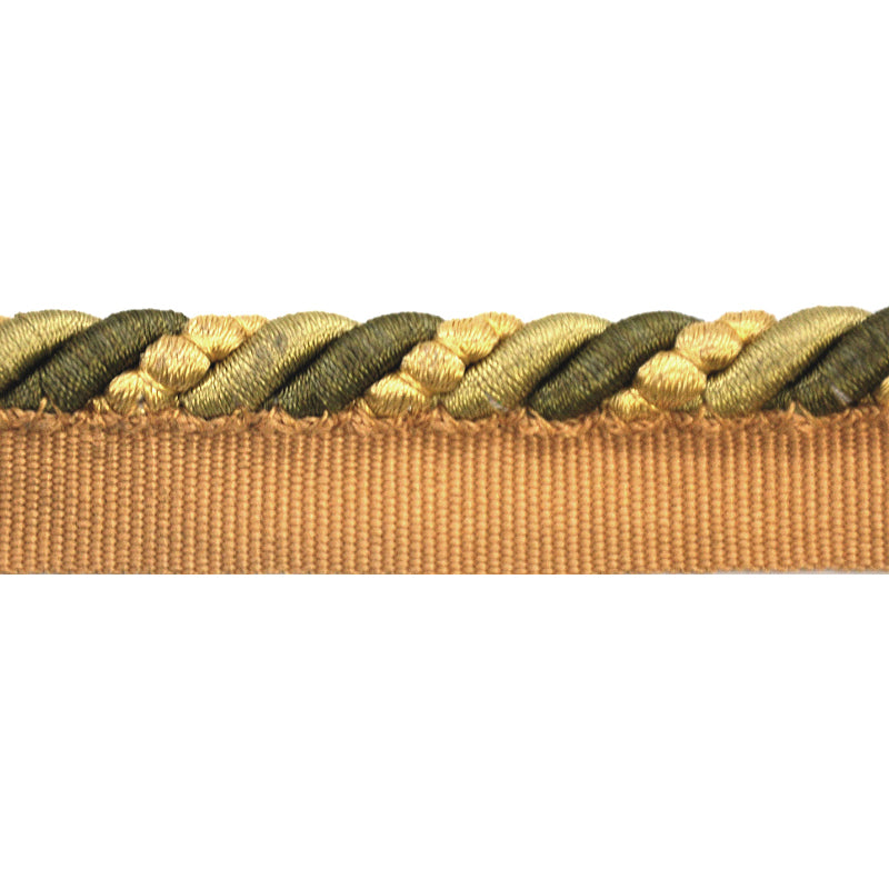 Godiva Collection - 3/8" Width CORD with LIP (50 Yard Roll) - BC-10097-63/61 Moss Green and Mocha