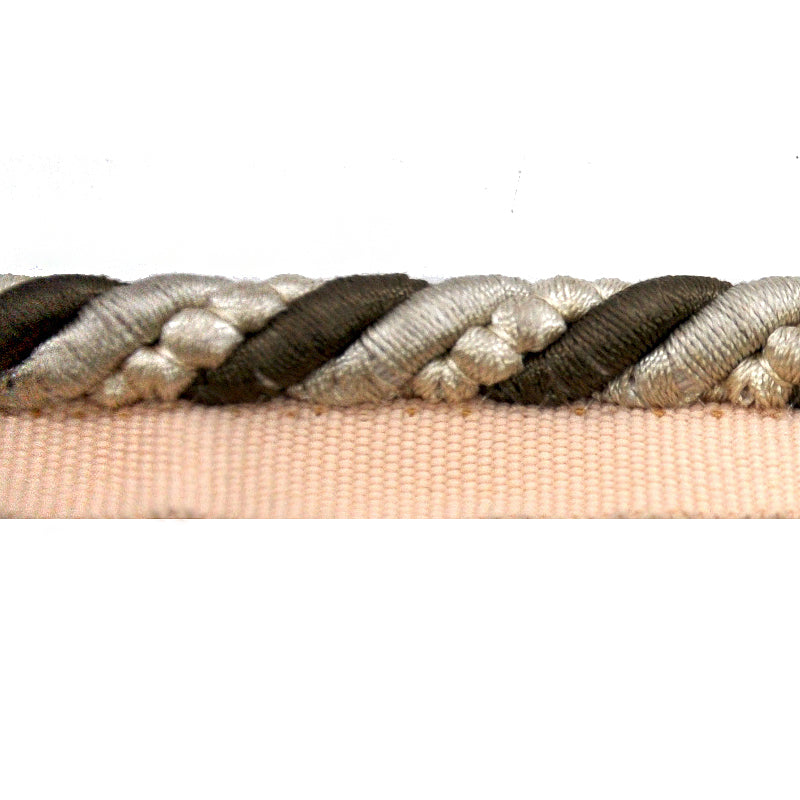 Godiva Collection - 3/8" Width CORD with LIP (50 Yard Roll) - BC-10097-82/28 Taupe and Beige