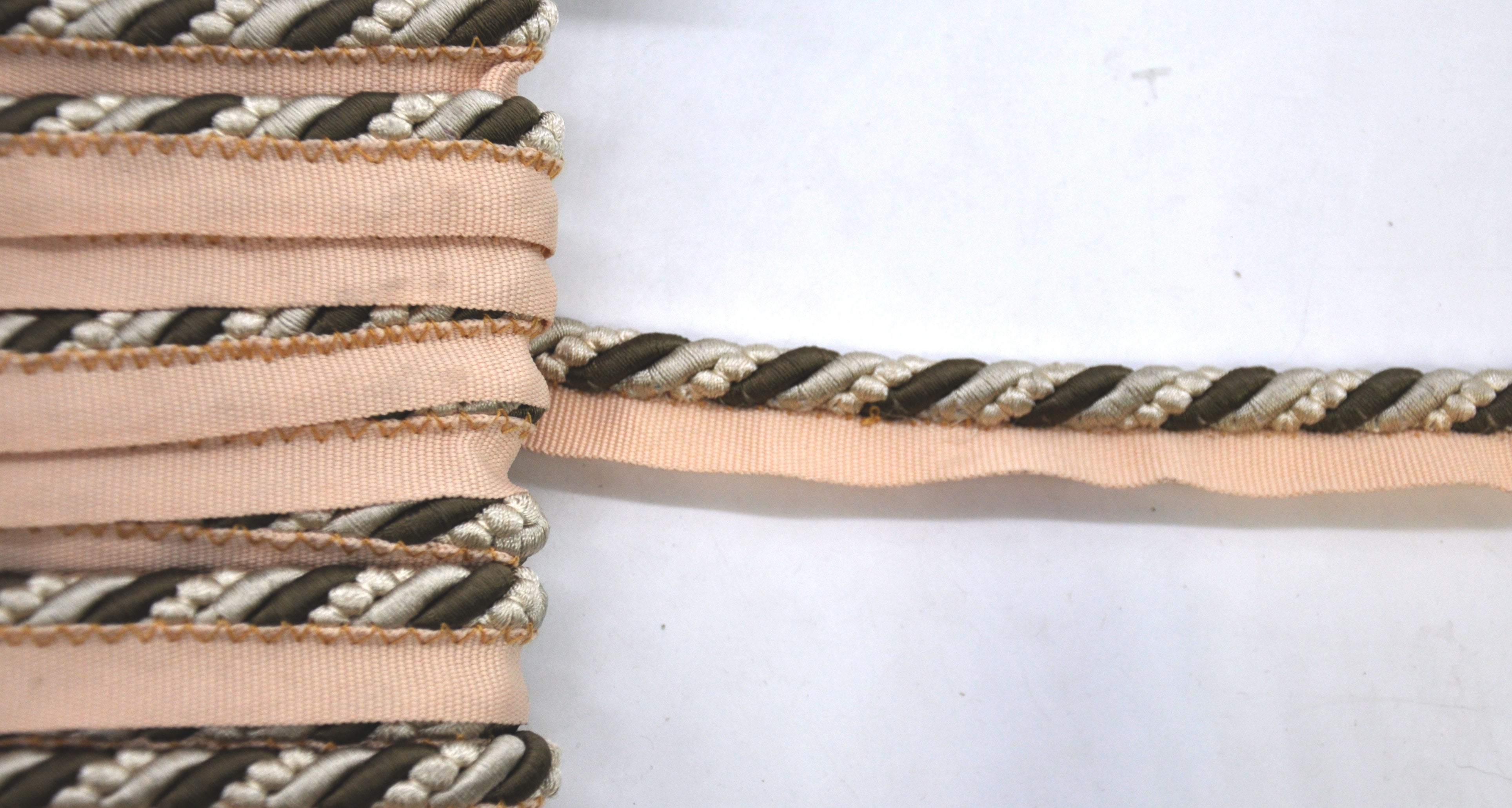 Godiva Collection - 3/8" Width CORD with LIP (50 Yard Roll) - BC-10097-82/28 Taupe and Beige