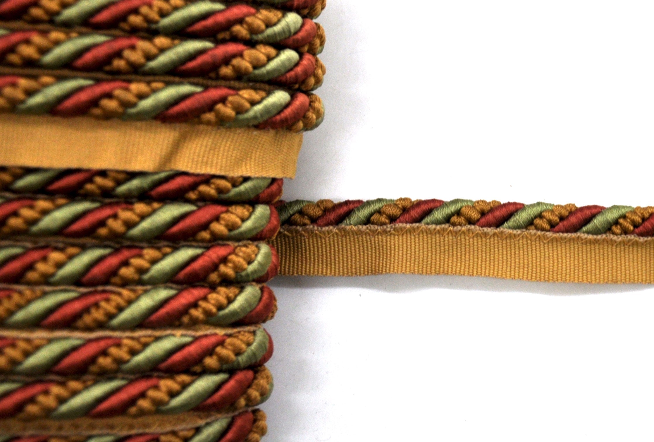 Godiva Collection - 3/8" Width CORD with LIP (50 Yard Roll) - BC-10097-88/61 Dark Brick and Mocha